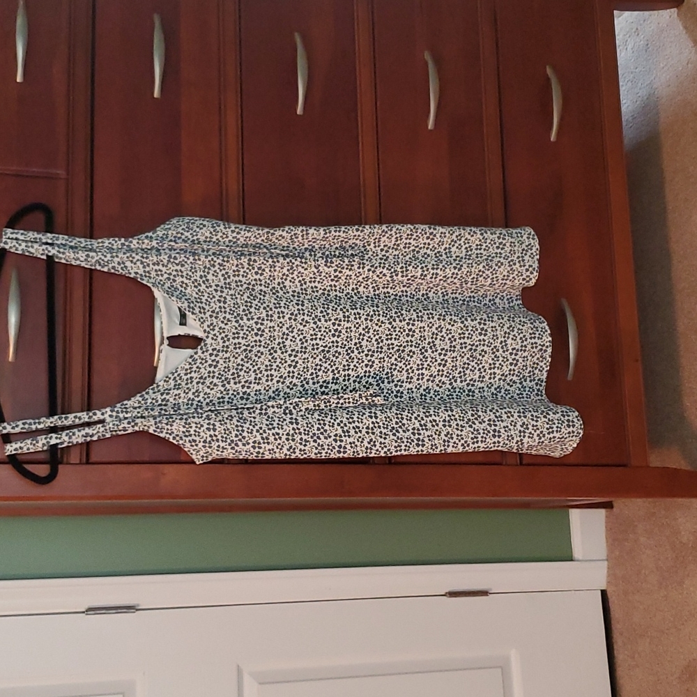 ZARA flowered dress. Lined. Size Large.
